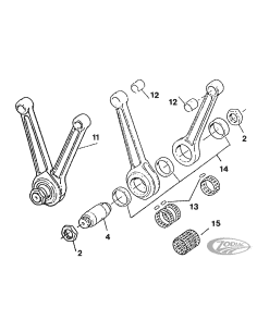 PARTI DI RICAMBIO PER ALBERO MOTORE E BIELLE DI SPORTSTER 2