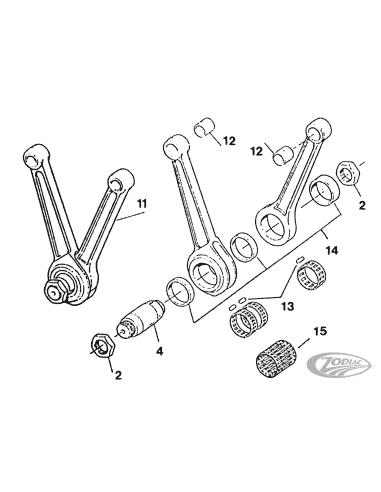 PARTI DI RICAMBIO PER ALBERO MOTORE E BIELLE DI SPORTSTER