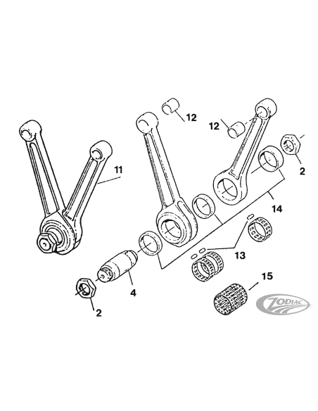 PARTI DI RICAMBIO PER ALBERO MOTORE E BIELLE DI SPORTSTER