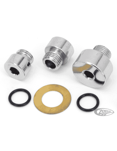 SET DI TAPPI CROMATI A BRUGOLA POMPA OLIO E FILTRO PUNTERIE