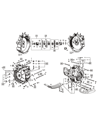 PARTE INFERIORE MODELLI 45CI E BIG TWIN FLATHEAD