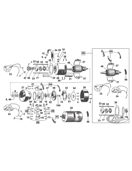 PARTI PER GENERATORI A 3 SPAZZOLE "32E" E "52E" 1932-1957