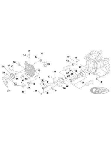 PARTI DISTRIBUZIONE CAMME A CATENA PER TWIN CAM RECENTI