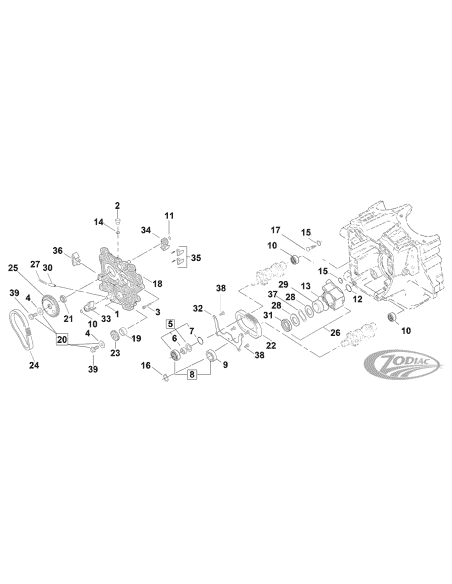 PARTI DISTRIBUZIONE CAMME A CATENA PER TWIN CAM RECENTI