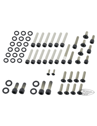 KIT VITI NERE IN ACCIAIO INOX PER MOTORE CAMBIO E PRIMARIA