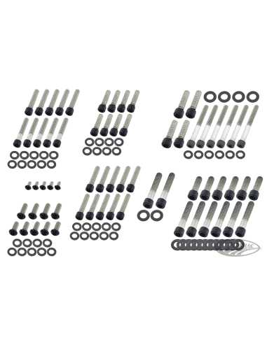 KIT VITI NERE IN ACCIAIO INOX PER MOTORE CAMBIO E PRIMARIA