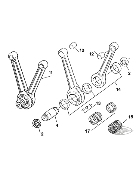 PARTI DI RICAMBIO PER ALBERO MOTORE E BIELLE DI SPORTSTER