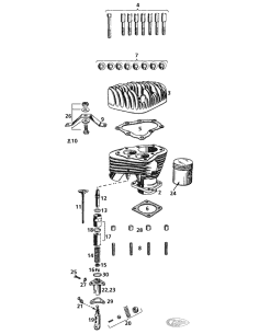 CILINDRI E VALVOLE, MODELLI 45CI A VALVOLE LATERALI