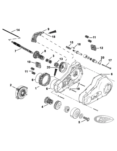 KIT DISASSAMENTO PRIMARIA PER MODELLI 5 E 6 MARCE MARCE INCLUSI DYNA & SOFTAIL