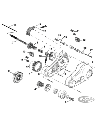 KIT DISASSAMENTO PRIMARIA PER MODELLI 5 E 6 MARCE MARCE INCLUSI DYNA & SOFTAIL
