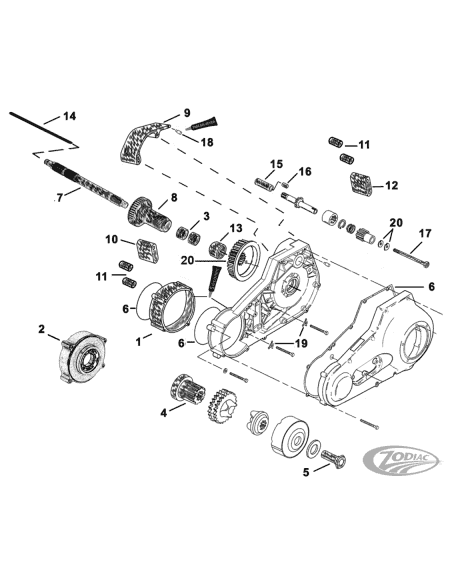 KIT DISASSAMENTO PRIMARIA PER MODELLI 5 E 6 MARCE MARCE INCLUSI DYNA & SOFTAIL