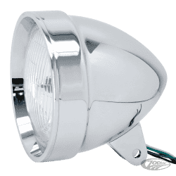 FANALE ANTERIORE IN ALLUMINIO BILLET CROMATO APPROVATO EU