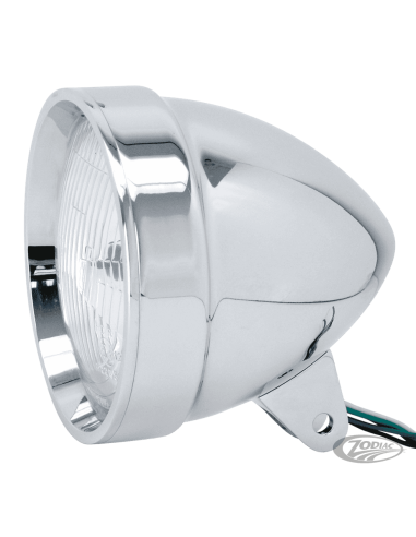 FANALE ANTERIORE IN ALLUMINIO BILLET CROMATO APPROVATO EU