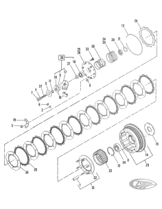 PARTI FRIZIONE PER SPORTSTER IRONHEAD 1971-INIZIO 1984