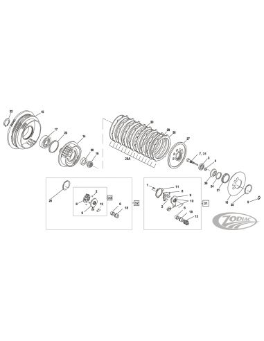 PARTI FRIZIONE PER SPORTSTER EVOLUTION DAL 1991 AL 2022 E BUELL RAFFREDDATE AD ARIA