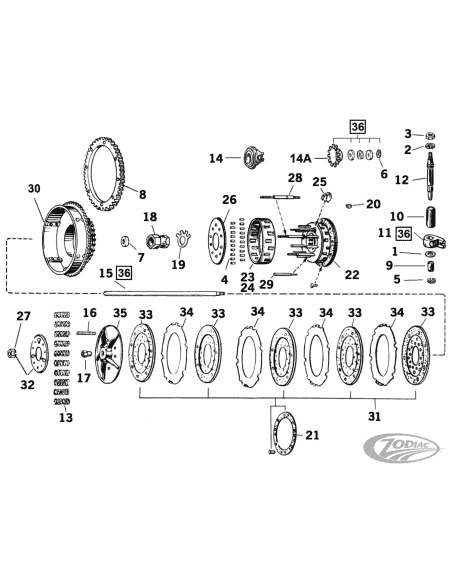 PARTI FRIZIONE PER BIG TWIN 1936-INIZIO 1984