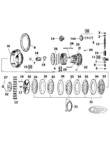 PARTI FRIZIONE PER BIG TWIN 1936-INIZIO 1984