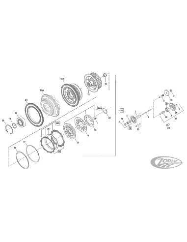 PARTI PER FRIZIONE STANDARD SU BIG TWIN EVOLUTION 1998-2000 & TWIN CAM 1999-2017