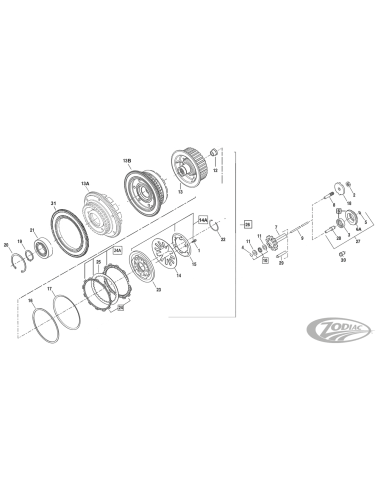 PARTI PER FRIZIONE STANDARD SU BIG TWIN EVOLUTION 1998-2000 & TWIN CAM 1999-2017