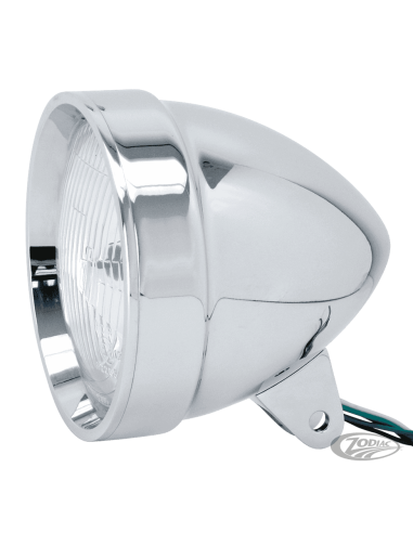 FANALE ANTERIORE IN ALLUMINIO BILLET CROMATO APPROVATO EU