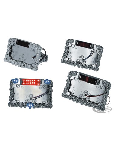 SUPPORTO TARGA CON LUCE A LED "SKULL MANIAC"