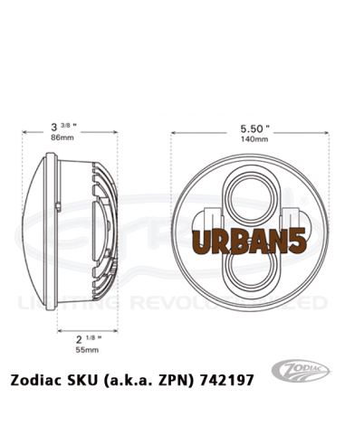 PARABOLA A LED CYRON URBAN DA 5 3/4"