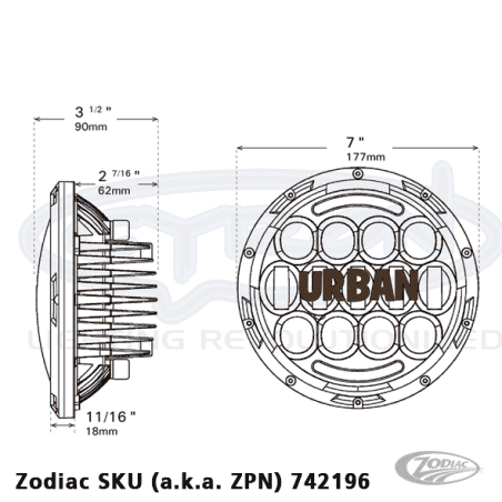 PARABOLA A LED DA 7" CYRON URBAN