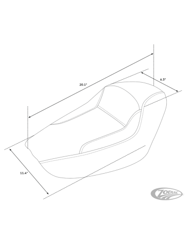 SELLA C.C. RIDER TAPER TAIL SINGOLA PER SPORTSTER C.C. Rider