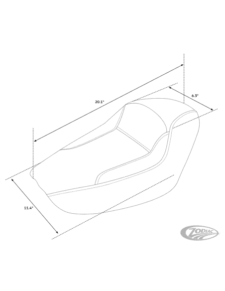SELLA C.C. RIDER TAPER TAIL SINGOLA PER SPORTSTER C.C. Rider