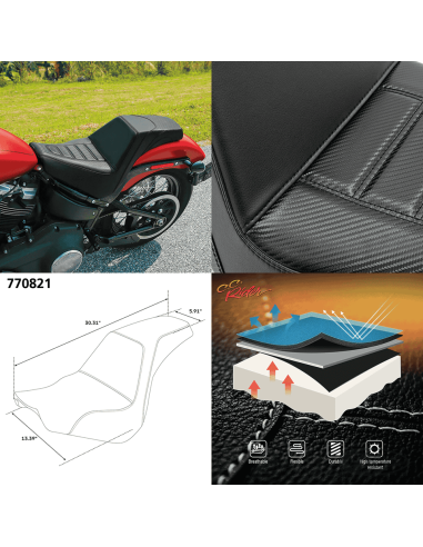 SELLA C.C. RIDER STEP-UP PER SOFTAIL MILWAUKEE EIGHT C.C. Rider