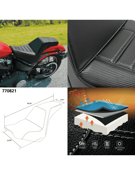 SELLA C.C. RIDER STEP-UP PER SOFTAIL MILWAUKEE EIGHT C.C. Rider