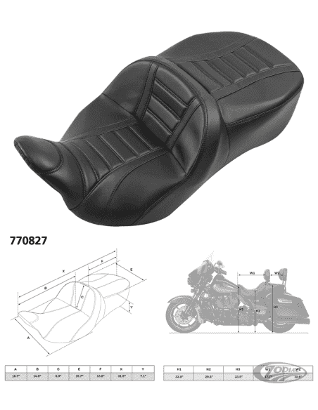 SELLA C.C. RIDER SUNRISER 2-UP PER TOURING C.C. Rider