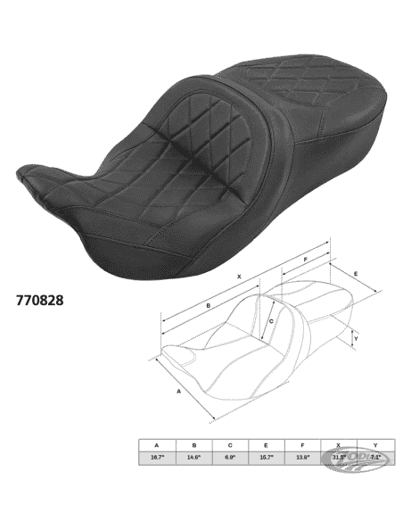 SELLA C.C. RIDER SUNRISER 2-UP PER TOURING C.C. Rider