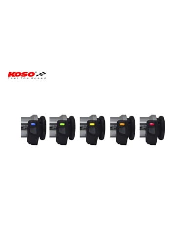 KOSO Titan-X Heated Grips Chrome 1" Throttle Cables 