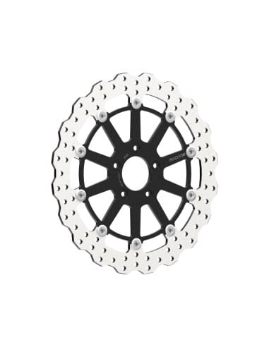 RICKS MOTORCYCLES Steve Wave Design Floating Brake Disc Black 