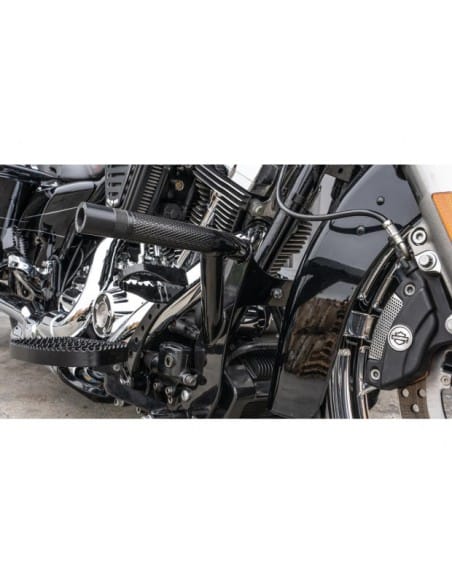 BURLY BRAND Bagger Brawler Front and Rear Crash Bar Kit Black Powder Coated 