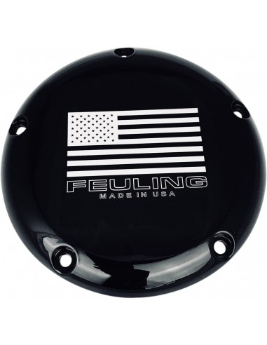 Copertura derby bandiera americana a 5 fori nera per twin cam