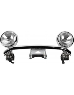 Barra luce e faretti in acciaio cromati