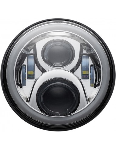 Faro anteriore 7"led halo cromato
