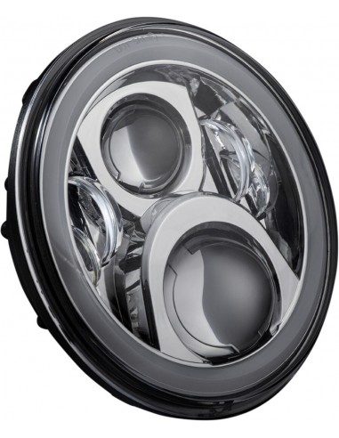 Faro anteriore 7"led halo cromato