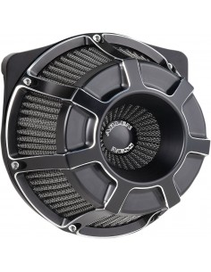 Kit filtro aria ventosa grande rovesciata bisellata nera