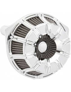 Kit filtro aria grande ventosa invertita calibro 10 cromato