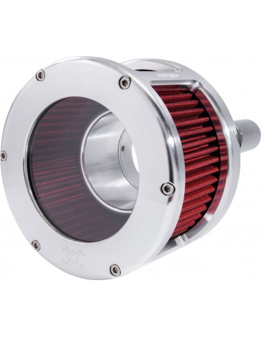 Filtro dell'aria - serie ba race - grezzo - copertura trasparente - rosso - m8