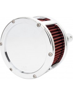 Filtro dell'aria - serie ba race - cromato - copertura solida - rosso - m8