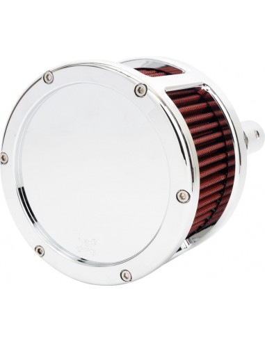 Filtro dell'aria - serie ba race - cromato - copertura solida - rosso - m8