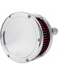 Filtro dell'aria - serie ba - cromato - coperchio solido - rosso - m8