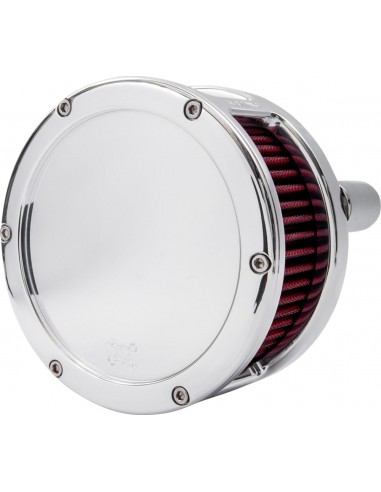 Filtro dell'aria - serie ba - cromato - coperchio solido - rosso - m8