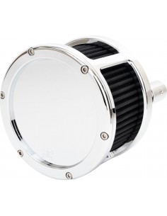 Filtro dell'aria - serie ba race - cromato - copertura solida - nero - m8