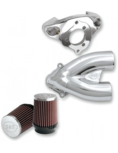 Filtro aria 2-1 a induzione tuned per efi da 4 1/8" cromato/rosso