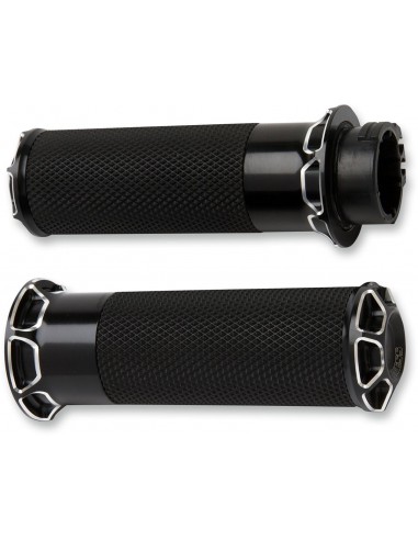 Manopole gas fusion smussate con cavo nero